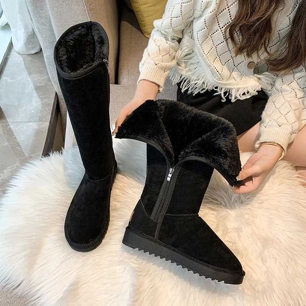 Winter Frauen Chelsea Schnee Stiefel Casual Schuhe Marke Pelz Kurze Plüsch Warme Mid-kalb Stiefel Wohnungen Femme Schuhe Wildleder botas