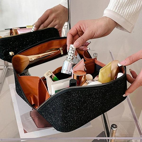 Kosmetiktaschen Kosmetik-Aufbewahrungsset Große Kapazität Reise-Kulturbeutel Make-up Ins Advanced Sense PU Wash Handheld