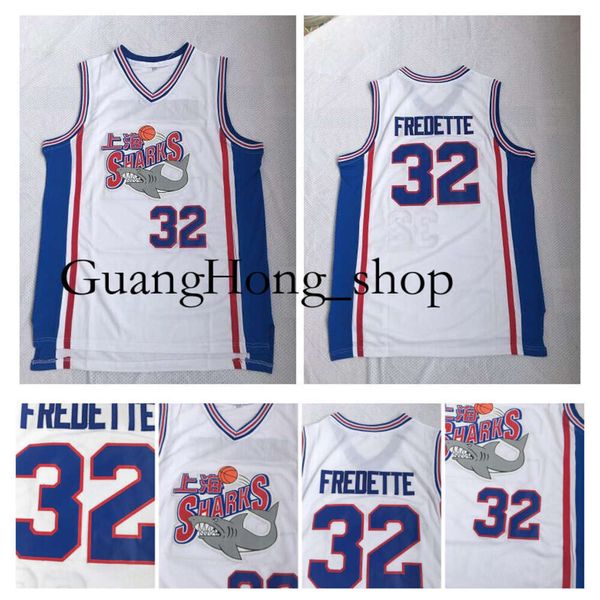 Jimmer Fredette 32 Shanghai Sharks White Ed Джерси Высокое качество Ретро Трикотажные изделия Бесплатная доставка Редкие