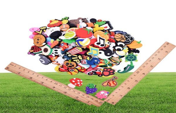 Charms 100 pezzi mix intero scarpe da cartone animato charms Sile morbido animale gatto coniglio foro pantofola accessori per regali per bambini Dr Seashellshop Dhvsd4284458