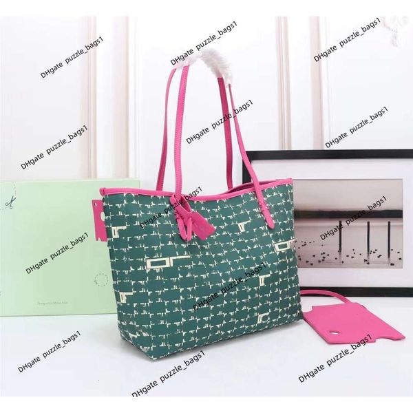 Borsa firmata Borsa per la spesa di lusso da donna di marca Bianca di fascia alta Vera pelle Nuova borsa grande con una spalla Borsa a fiori vecchia Borsa da donna Capacità Pendolare