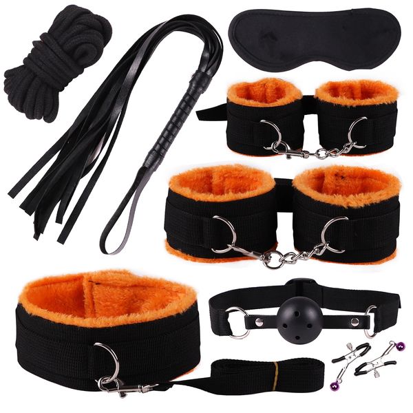 8-teiliges chinesisches SM-Sexspiel für Erwachsene, Bondage-Fesseln, Sexspielzeug-Kit, Sklave, BDSM, Bondage-Fetisch-Set