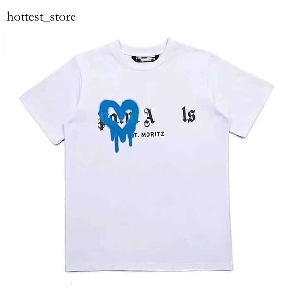 2023 Verão Mens Palm Camiseta Graffiti T-shirt Palms Palmangel City Designer Limited Inkjet Graffiti Carta Impressão Homens Mulheres Anjos T 850