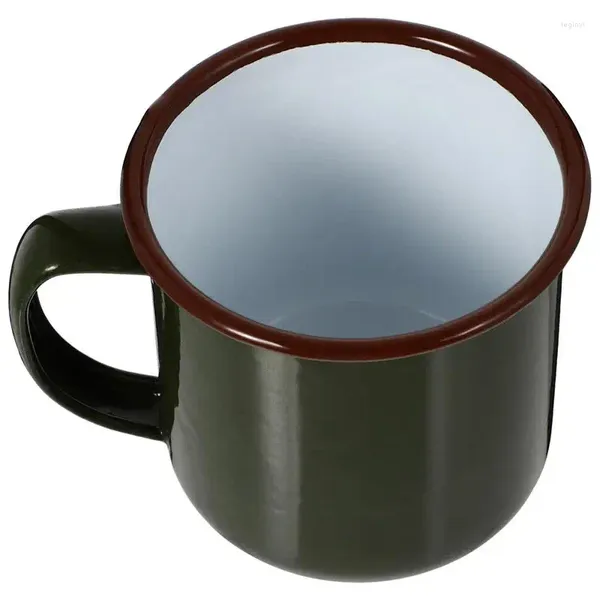 Kupalar kupa fincan dökme glassesp kamp fincan çay metal vintage içme suyu demir seyahat teneke kamp ateşi