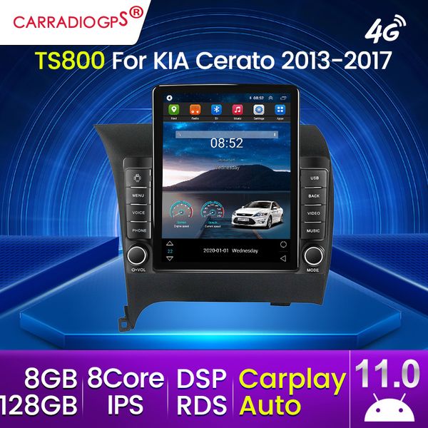Android 11 CarPlay Auto Car Dvd Radio Stereo Multimedia Lettore Video Navigazione GPS per Kia K3 Cerato 3 Forte 2013-2017 2 Din Dvd