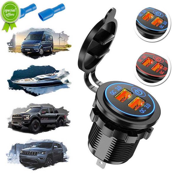 Neue Auto Zigarette Leichter Buchse Dual USB Ports Universal Power Adapter Ladegerät Schnelle Lade Stecker Splitter Auto Zubehör Innen