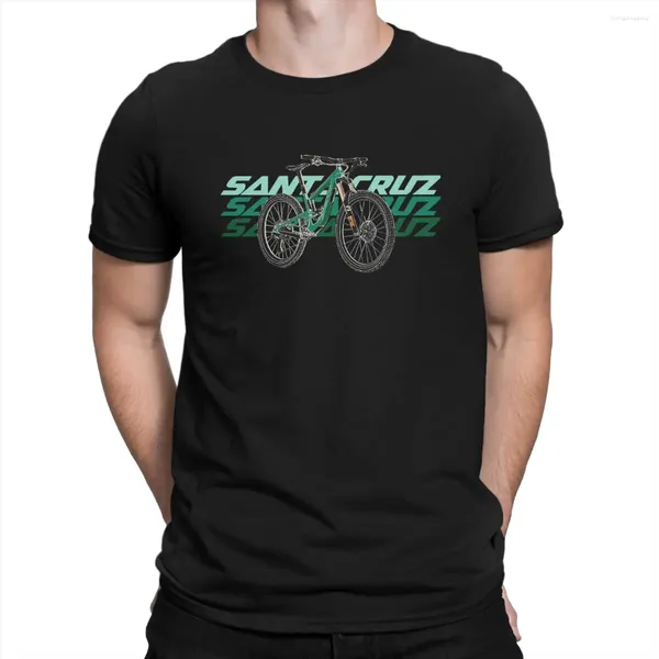 Herren T-Shirts Santa Bike Cruz TShirt Grün Markantes Shirt Grafik Streetwear Hipster