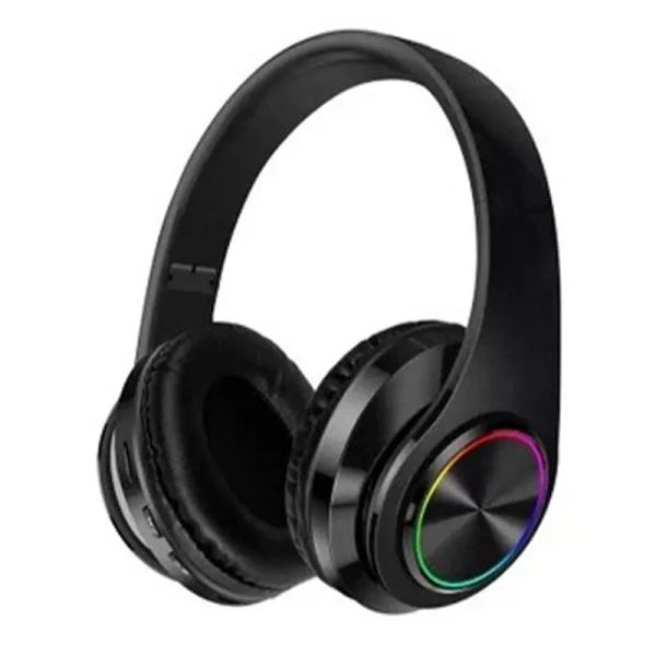 Cuffie B39 con auricolare Bluetooth con movimento musicale, luce colorata, gioco di carte collegabile senza fili