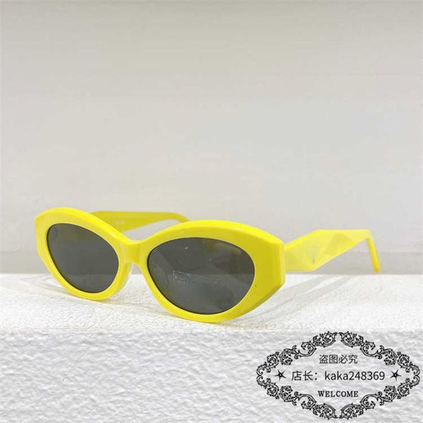 Moda Pradd Cool Sunglasses Designer PJIA 2023 New Women's Let Red Mesmo estilo Personalidade Irregular Plate Pr26zs