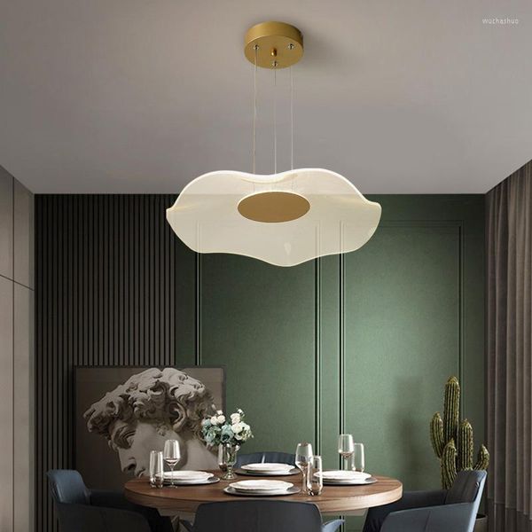 Pendelleuchten Moderne LED-Beleuchtung Lotusblatt-Glanzlichter Kücheninsel Wohnzimmer Esszimmer Acryl-Hängeleuchten