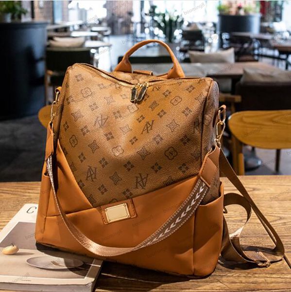 Tasarımcı Kadın Çanta Moda Eski Çiçek Sırt Çantası Büyük Kapasite Sırt Çantası Kadın Seyahat Çantası Bilgisayar Çantası Öğrenci Okul Çantası Bir Omuz Crossbody Çanta