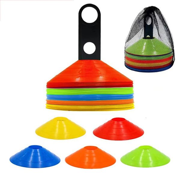 Bolas 10 Pcs Treinamento de Agilidade Disco Cone Conjunto Multi Sport Treinamento Espaço Cones para Futebol Bola Jogo Marcador Disco 231123