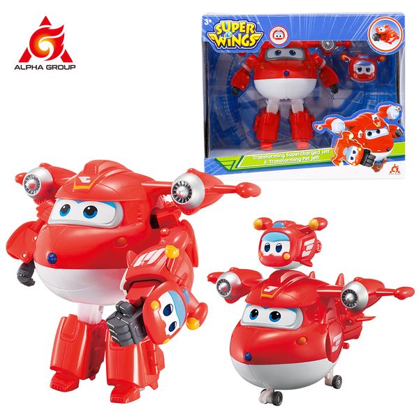 Экшн -фигуры Super Wings 5 ​​дюймов трансформируют с наддувом Mini Mini Manite Transforming Super Pet фигурные фигуры деформация детские игрушки 230424