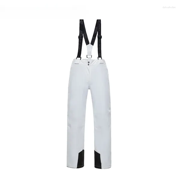 Skifahren Hosen Winter Weiß Schnee Lätzchen Overalls Wasserdichte Snowboard Hose Einstellbar Outdoor Snowboarden Für Frauen