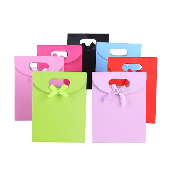 Confezioni regalo Colorf con nastro Bowknot Favor Bag Baby Shower Candy Chocolate Box Borse Lz0741 Drop Delivery Home Garden Festive Dhfx5