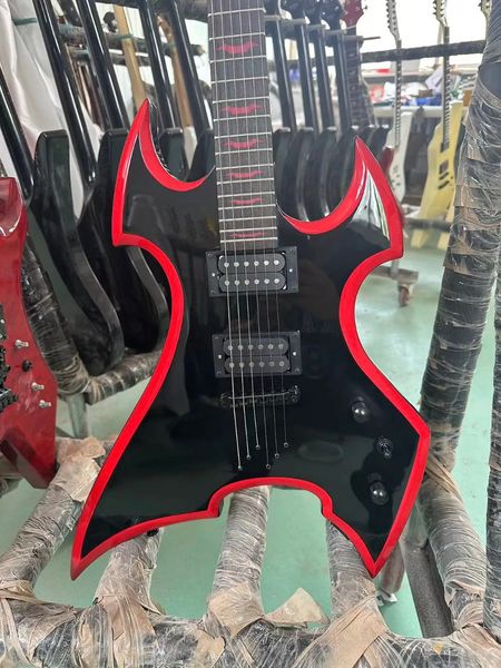 Guitarra elétrica de estilo BC RICH de alta qualidade com corpo de formato irregular personalizado