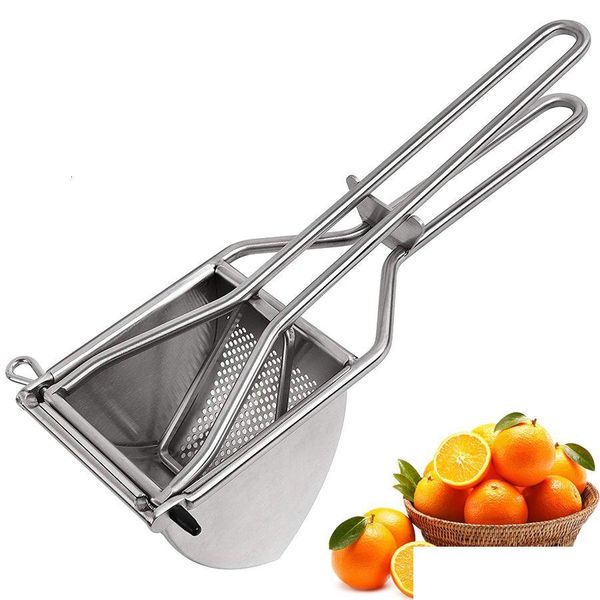 Obst-Gemüse-Werkzeuge Kartoffelpresse Hochleistungs-Edelstahlstampfer und Küchenwerkzeug Pressmaische für perfektes Kartoffelpüree Drop Dhqjy