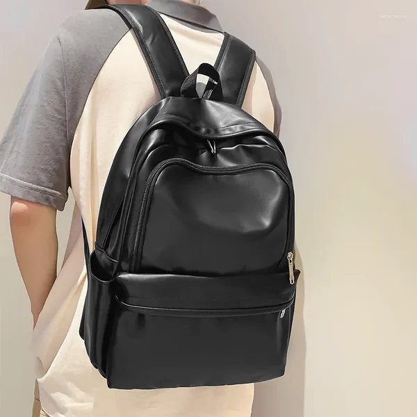 Sacos escolares Xzan mulher mochila de couro mochila feminina mochila de viagem bagpacks para meninas adolescentes meninos mochila back pack