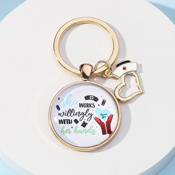 Creative Nurse Day Keychain Gift Fashion Fashion Dia Ação de Graças