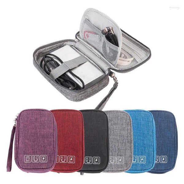 Sacos de armazenamento Saco de cabo portátil USB linha de dados organizador fone de ouvido carregador de viagem bolsa digital