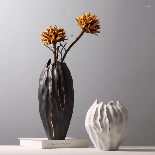 Vasen, nordischer Stil, Design-Vase, luxuriös, minimalistisch, Kunstboden, chinesische Original-Funky-Blumentöpfe, Vaso Fiori-Haushaltsprodukte