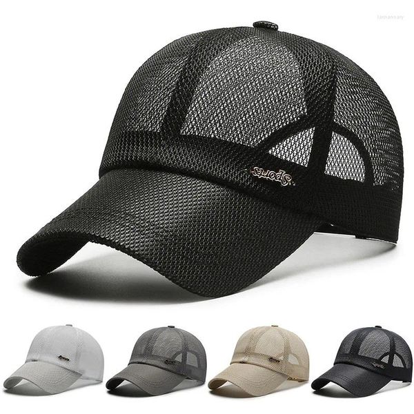 Ballkappen Kanada Sommer für Männer Brief Mesh Baseballkappe Sport Sonnenblende Atmungsaktive Snap Back Hut Männlich Outdoor Stilvoll Einfach Solide Kpop