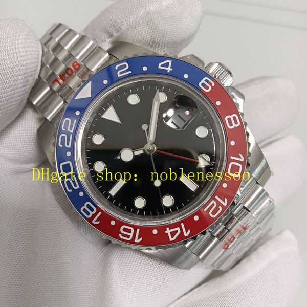 5 Стиль Автоматические часы для мужчин 40 мм 126710 черный циферблат красный синий керамический панель 904L Стальной браслет GM Cal.3186 Движение 116718 GMF 18K Желтого золота часов