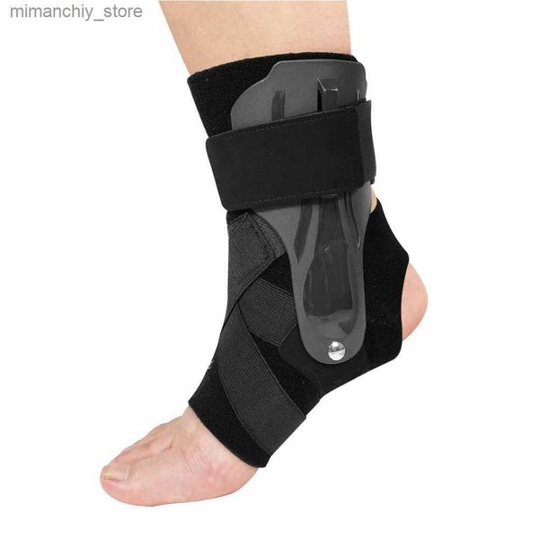 Suporte de tornozelo Suporte Running Adjustab Guard para adesivo mágico Lesão esportiva Ank Brace Compression Elastic Pain Foot Stabilizer Bandage Q231124