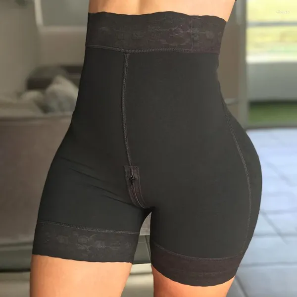 Pantaloncini traspiranti a vita alta modellanti da donna per l'uso quotidiano BuLifter senza cuciture sotto i vestiti Biancheria intima dimagrante per il recupero postpartum