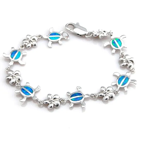 Stock Blue Opal Bracelet Sea Animal Jóias de Tartaruga fofa para Lady