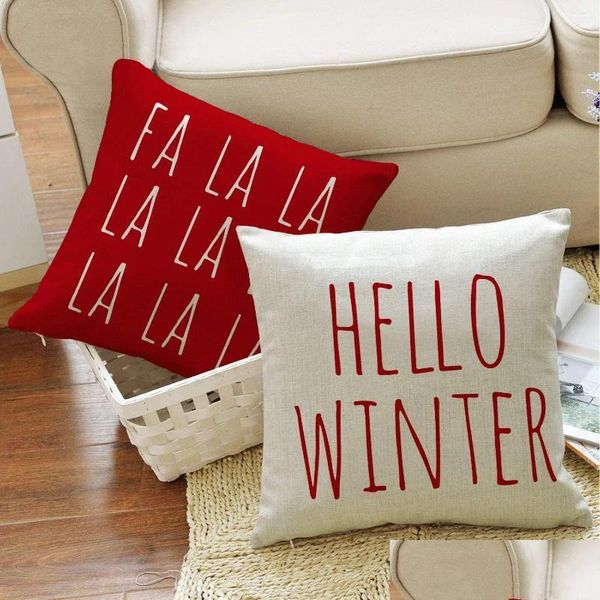 Almofada / travesseiro decorativo travesseiro vermelho travesseiros de natal macio ers para sala de estar sofá sofá lance fronha decorativa cama quente cor dhzsg