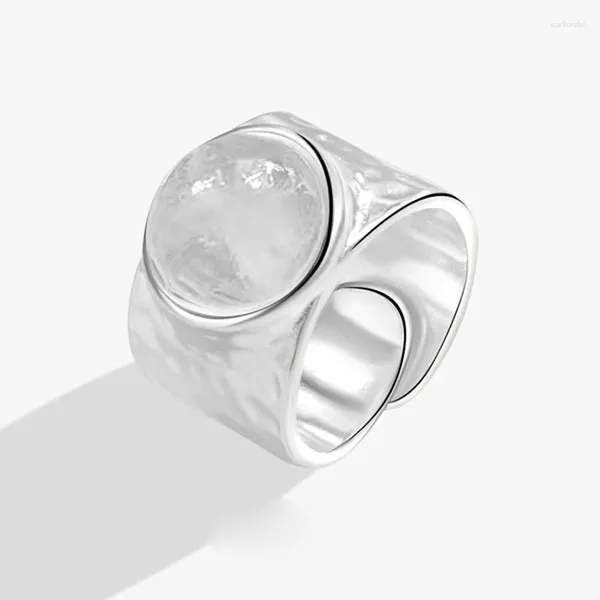 Anelli a grappolo BF CLUB Anello in argento sterling 925 per gioielli da donna Dito in pietra aperto Regalo di compleanno per feste di allergia fatto a mano vintage