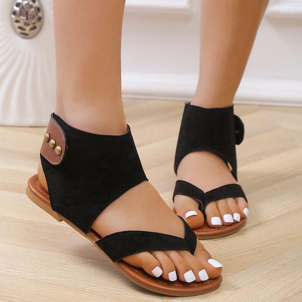 Sandalen Flache Schuhe Weibliche Hausschuhe Frauen Sommer Rutschen Niet Mode Große Größe Beige Heeled Pantofle Low Lady Rubber Flip Flops L