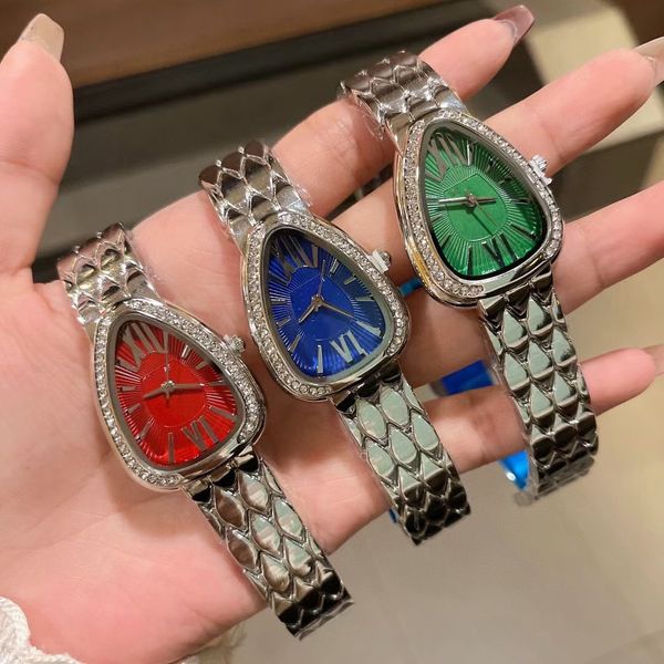 Bracciale da donna di lusso Orologio da donna Orologio serpente in argento dorato Orologi Orologio moissanite Orologi da polso per donna Natale San Valentino Regalo per la festa della mamma