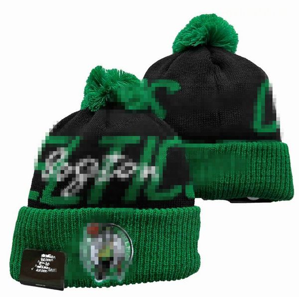 Moda- Boston''Celtics''Beanie Chapéus de malha Equipes esportivas Beisebol Futebol Basquete Gorros Bonés Mulheres Homens Pom Moda Inverno Top Caps Esporte Chapéus de malha a0