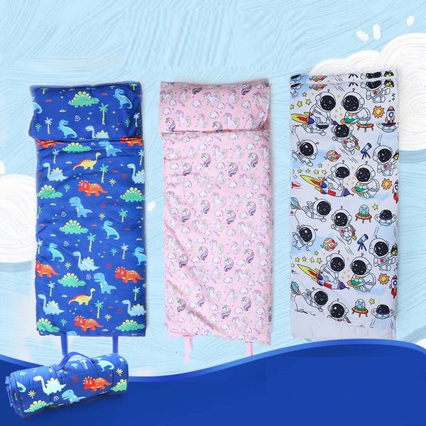 Sacos de dormir Crianças Dos Desenhos Animados Sacos de Dormir Crianças Algodão Animal Sleepsacks Meninos Meninas Anti-Kick Quente Saco de Sono Tapete Cobertor Brinquedo de Pelúcia 231124