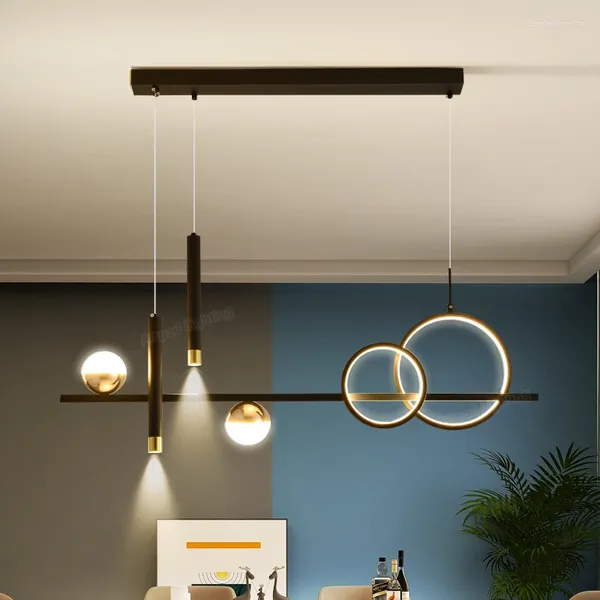 Lampadari Lampadario vintage nero grande oro per sala da pranzo cucina con faretto sopra il tavolo luce creativa per corridoio usata