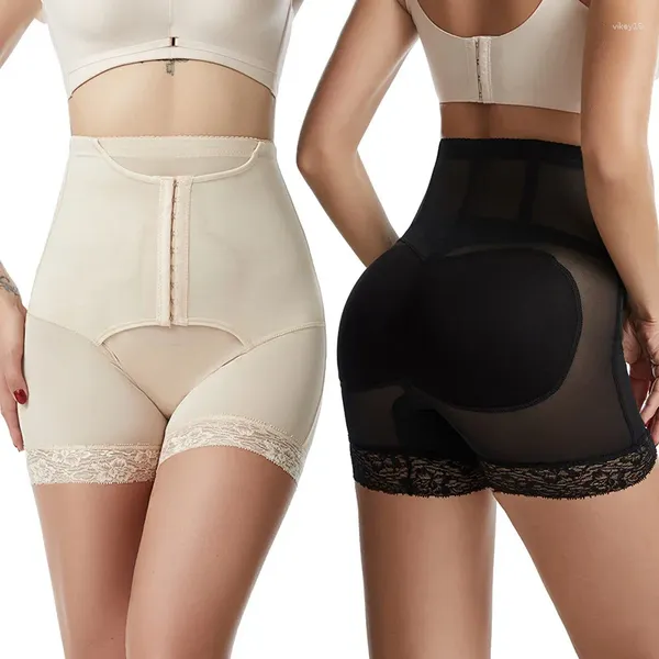 Damen Shapers Frauen Body Shaper Gepolsterte Shorts BuLifter Bauchkontrolle Höschen Hohe Taille Polsterung Boyshort Pads Booty Hip Enhancer Shapewear