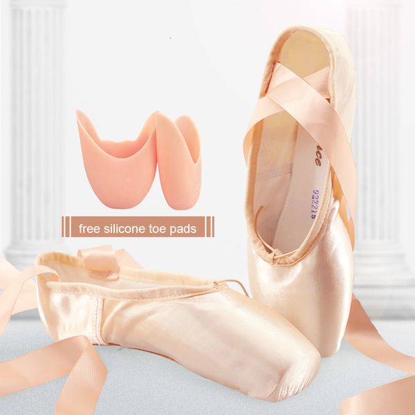 Танцевальные туфли продажа Satin Ballet Pointe Shoes Профессиональные девочки женские балерины танцевальные туфли с лентами 230424