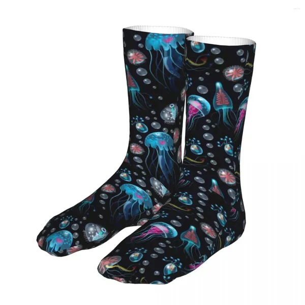 Herrensocken, Quallen, Korallen und Algen, Damen-Polyester, modisch, Neuheit, Frühling, Sommer, Herbst, Winter, Geschenk