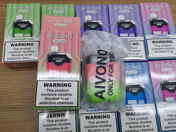 Shenzhen Factory Aim Clear 8K 9K 12K Puff Bar 8000 Puffs Caneta Vape Descartável 0%2%5% Nicotina E Cigarros Vapers Vaper