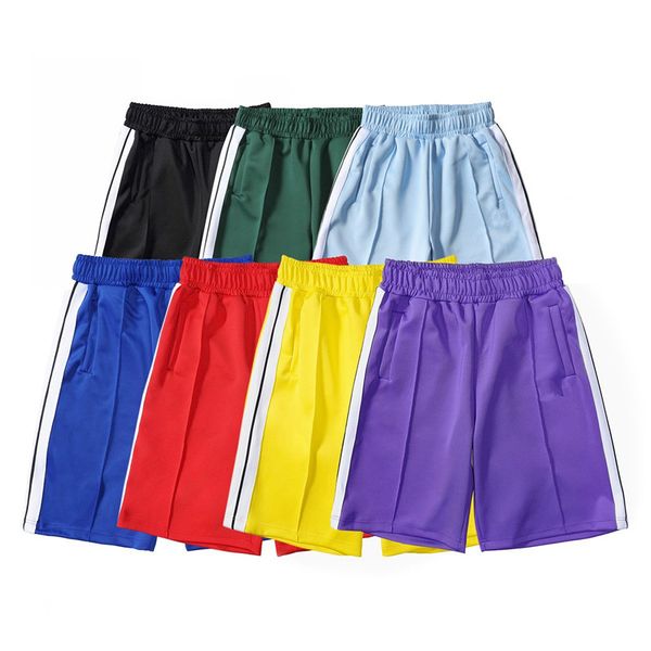 Masculino Curto Masculino Shorts de grife para Masculino Basquete Feminino Feminino Curto Homem Descontraído Solto na Altura do Joelho Carta Casual Streetwear Verão Praia Listras 20ss