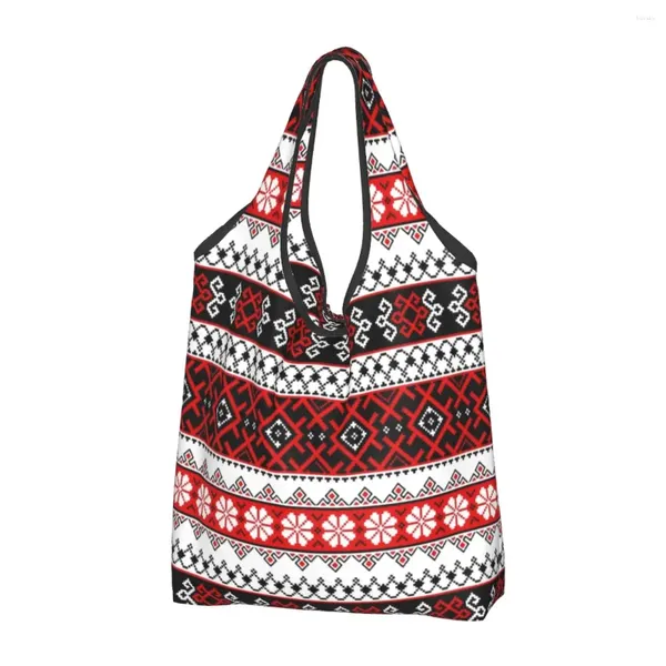 Einkaufstaschen, ukrainische Stickerei, helle Farbe, Vyshyvanka und Designs, Tasche für Damen, großes Lebensmittelgeschäft, ukrainische Ethno-Shopper-Tasche