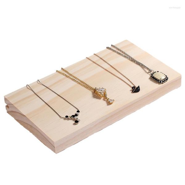 Sacchetti per gioielli Portapenne in legno massello non verniciato Ciondolo Collana Anello Espositore Organizer Rack