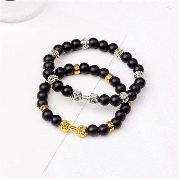 Filo classico naturale nero pietre pomice braccialetto di perline buddista Buddha preghiera braccialetto donna uomo coppia regalo gioielli di moda