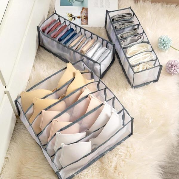 Einkaufstaschen 3 Stück Unterwäsche Aufbewahrungsbox Fächer Socken BH Unterhose Organizer Schubladen Trennwand Schrankschublade