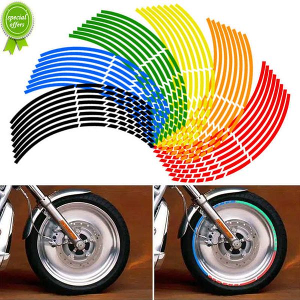 Adesivi riflettenti per cerchioni per auto Universal Auto Motorcycle Wheel Tire Night Safety Reflect Sticker Decalcomanie Accessori per moto per auto