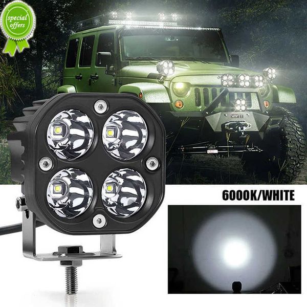 Faro LED per moto 12V 6000K Dual Color IP 68 Fendinebbia guida impermeabile Offroad ATV Trucks Faretti per fari da lavoro universali