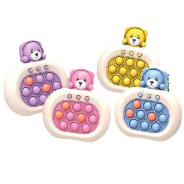 Console di gioco a spinta rapida portatile antistress Bubble Electric Pop Il suo giocattolo sensoriale elettronico Fidget per bambini