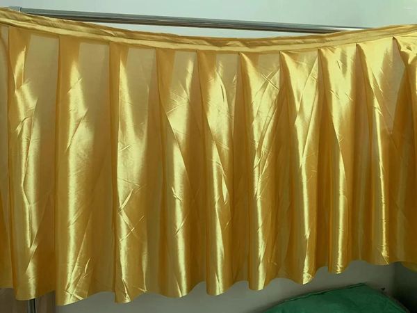 Saia de mesa para chá de bebê, festa de casamento, banquete, palco, seda gelada, chiffon para pano, contorno, aniversário